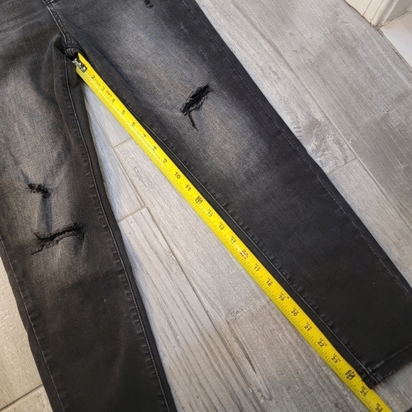 Risen High Rise Distressed Vintage Washed Black Skinny Jeans 27/5 - Picture 10 of 16